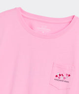 Vineyard Vines Womens Hearts and Whales Icon Long Sleeve Pocket T-Shirt