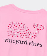 Vineyard Vines Womens Hearts and Whales Icon Long Sleeve Pocket T-Shirt
