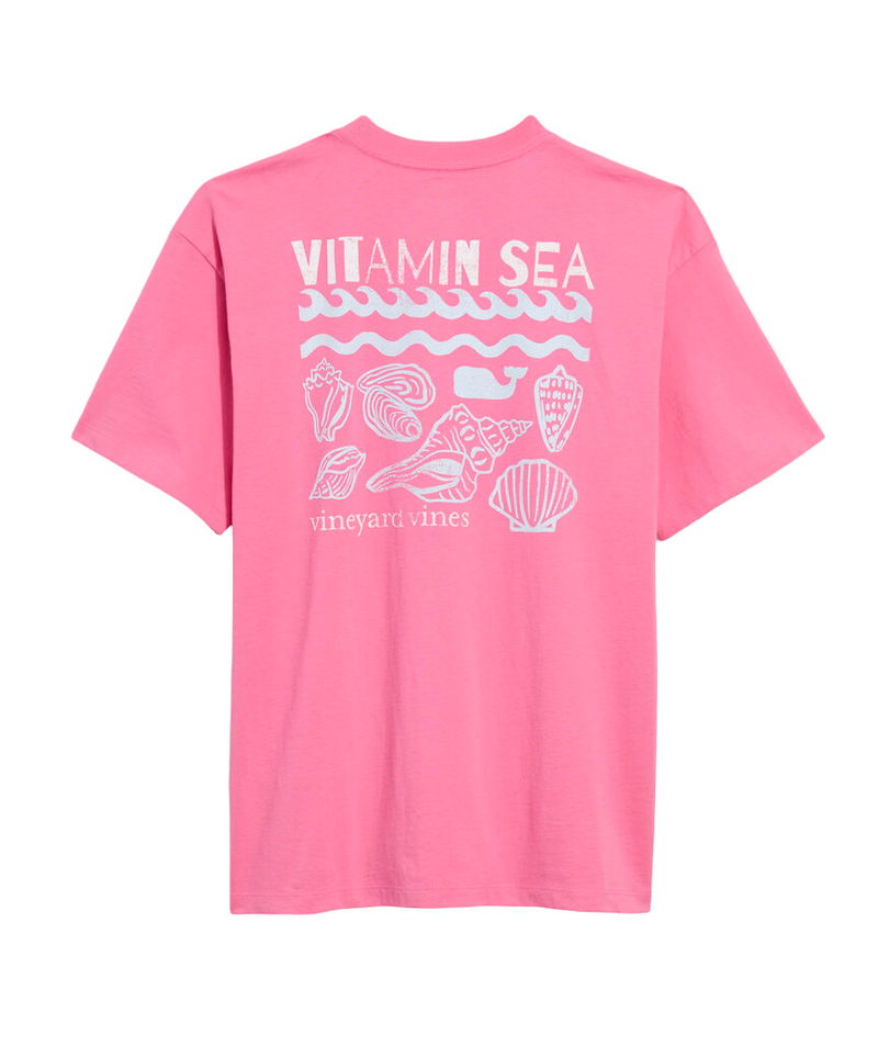 Vineyard Vines Womens Vitamin Sea Boyfriend Crew Short Sleeve T