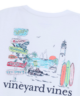 Vineyard Vines Womens Key West Toile Scenic Pocket Short Sleeve T-Shirt