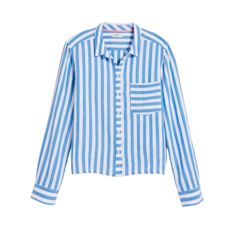 Vineyard Vines Womens Seastitch Double Gauze Long Sleeve