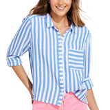 Vineyard Vines Womens Seastitch Double Gauze Long Sleeve Button Down Shirt