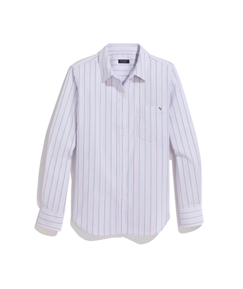 Vineyard Vines Womens Bayview Oxford Long Sleeve Button Down Shirt