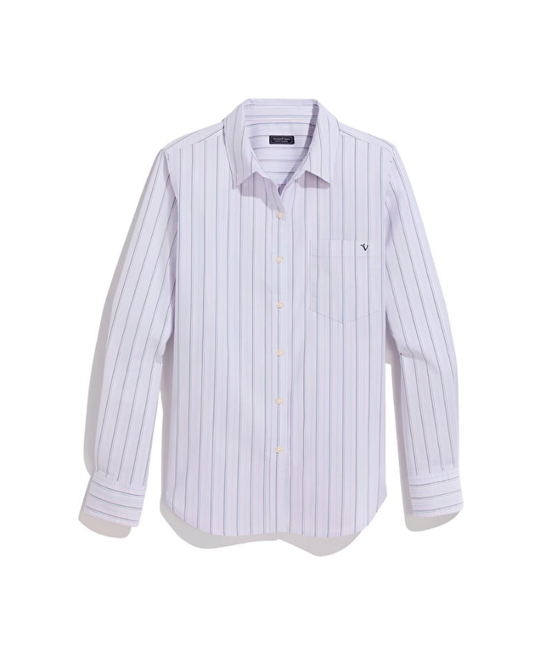 Vineyard Vines Womens Bayview Oxford Long Sleeve Button Down Shirt