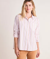 Vineyard Vines Womens Relaxed Poplin Long Sleeve Button Down Shirt