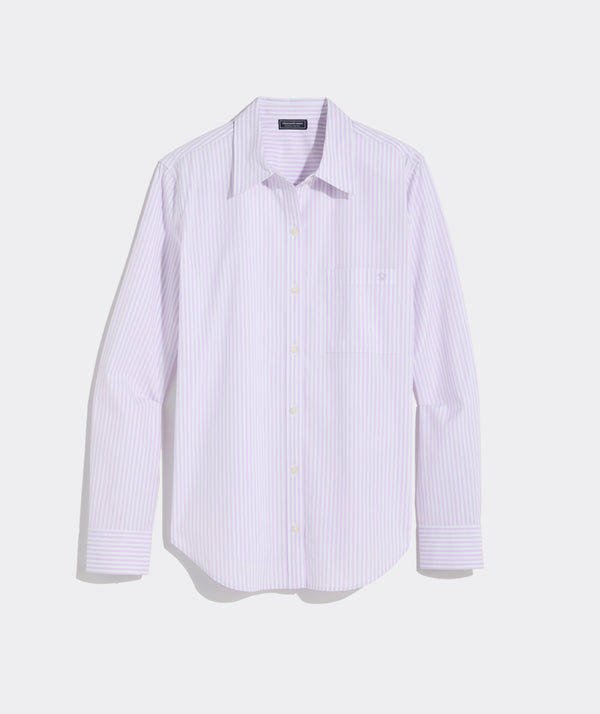 Vineyard Vines Womens Striped Poplin Button Down Shirt