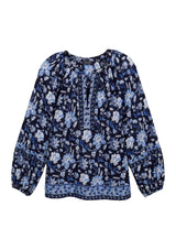 Vineyard Vines Womens Izzy Popover Print V-Neck Top