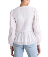 Vineyard Vines Womens Nora Pintuck Eyelet Top