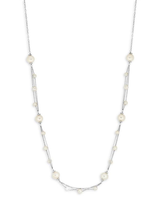 Effy 925 Sterling Silver Freshwater Pearl Layered Necklace