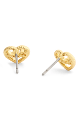 Coach Logo Heart Stud Earrings