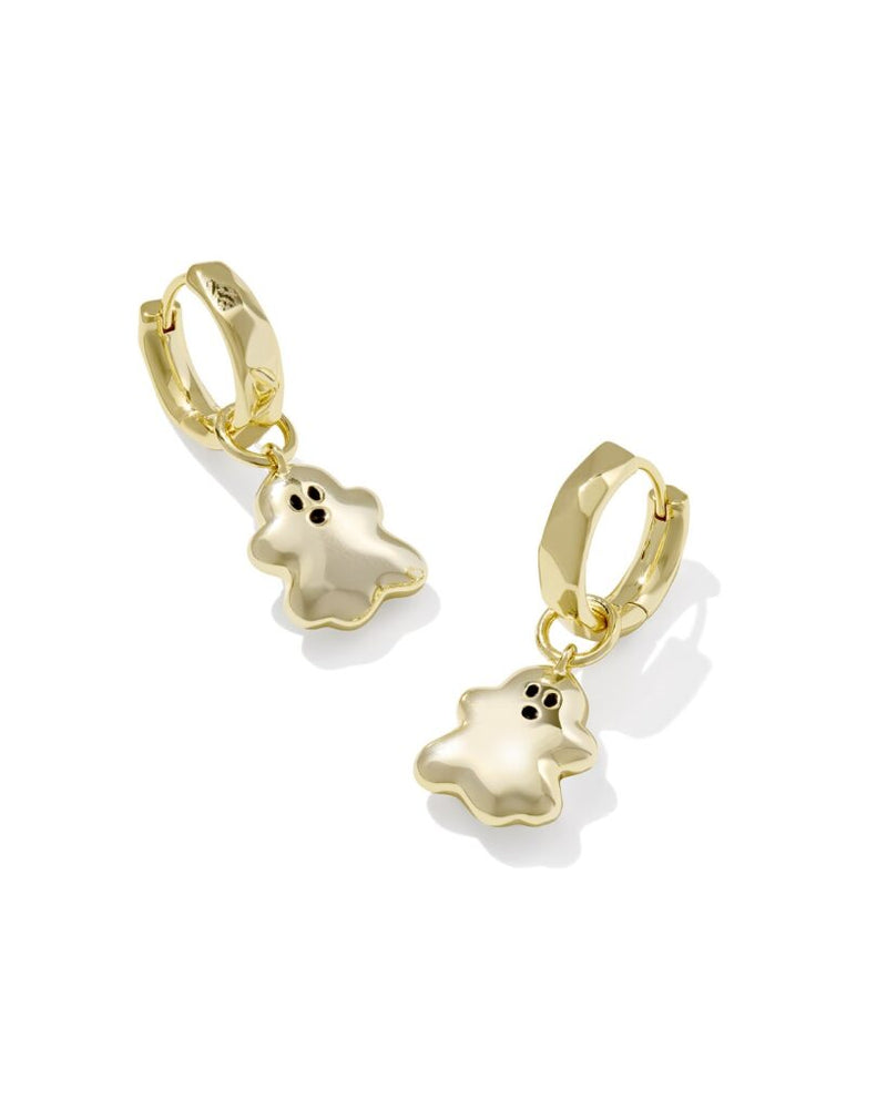Kendra Scott Reversible Gold Ghost Huggie Earrings