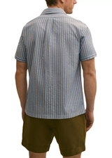 Brooks Brothers Mens Dobby Camp Collar Short Sleeve Shirt