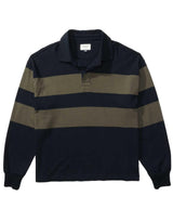 American Eagle Mens AE Long Sleeve Boxy Rugby Polo Shirt