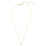 Swarovski Stilla Attract Pendant Necklace - Square Cut, White, Gold-Tone Plated