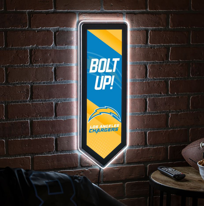 Evergreen Los Angeles Chargers Pennant 9" x 23" LED Lighted Sign
