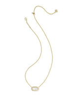 Kendra Scott Elisa Bezel Short Pendant Necklace - Ivory Mother Of Pearl