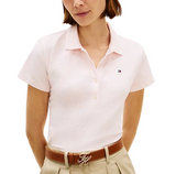 Tommy Hilfiger Womens Printed Short-Sleeve Polo Top