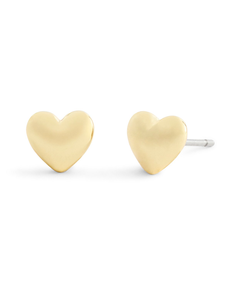 COACH Gold Pavé Heart Necklace & Earrings Boxed Jewelry Set