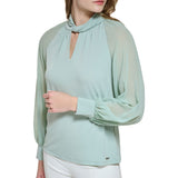 Calvin Klein Womens Jersey Long Sleeve Top