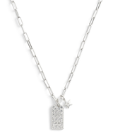 COACH Silver Quilted Cut Out Star Pendant Necklace
