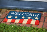 Evergreen Patriotic Stripes Coir Mat