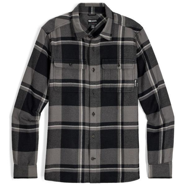 Outdoor Research Mens Feedback Flannel Twill Long Sleeve Shirt