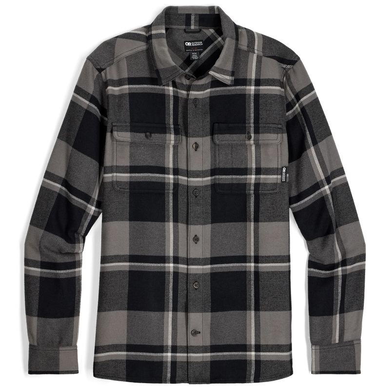 Outdoor Research Mens Feedback Flannel Twill Long Sleeve Shirt
