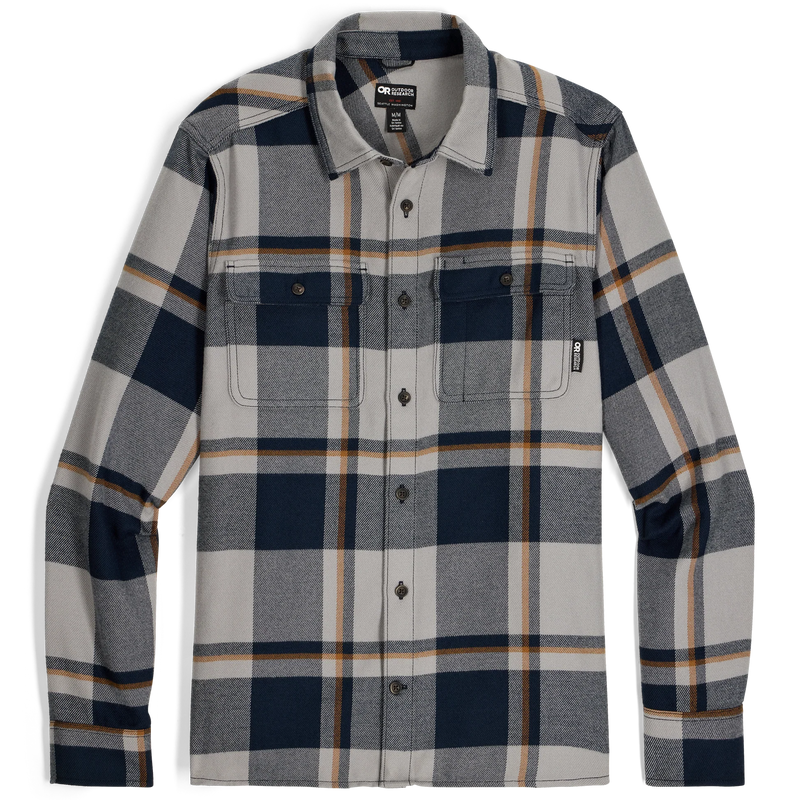 Outdoor Research Mens Feedback Flannel Twill Long Sleeve Shirt