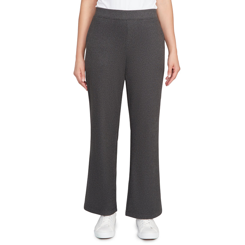 Ruby Rd. Womens Pull On Stretch Rib Straight Leg Pants
