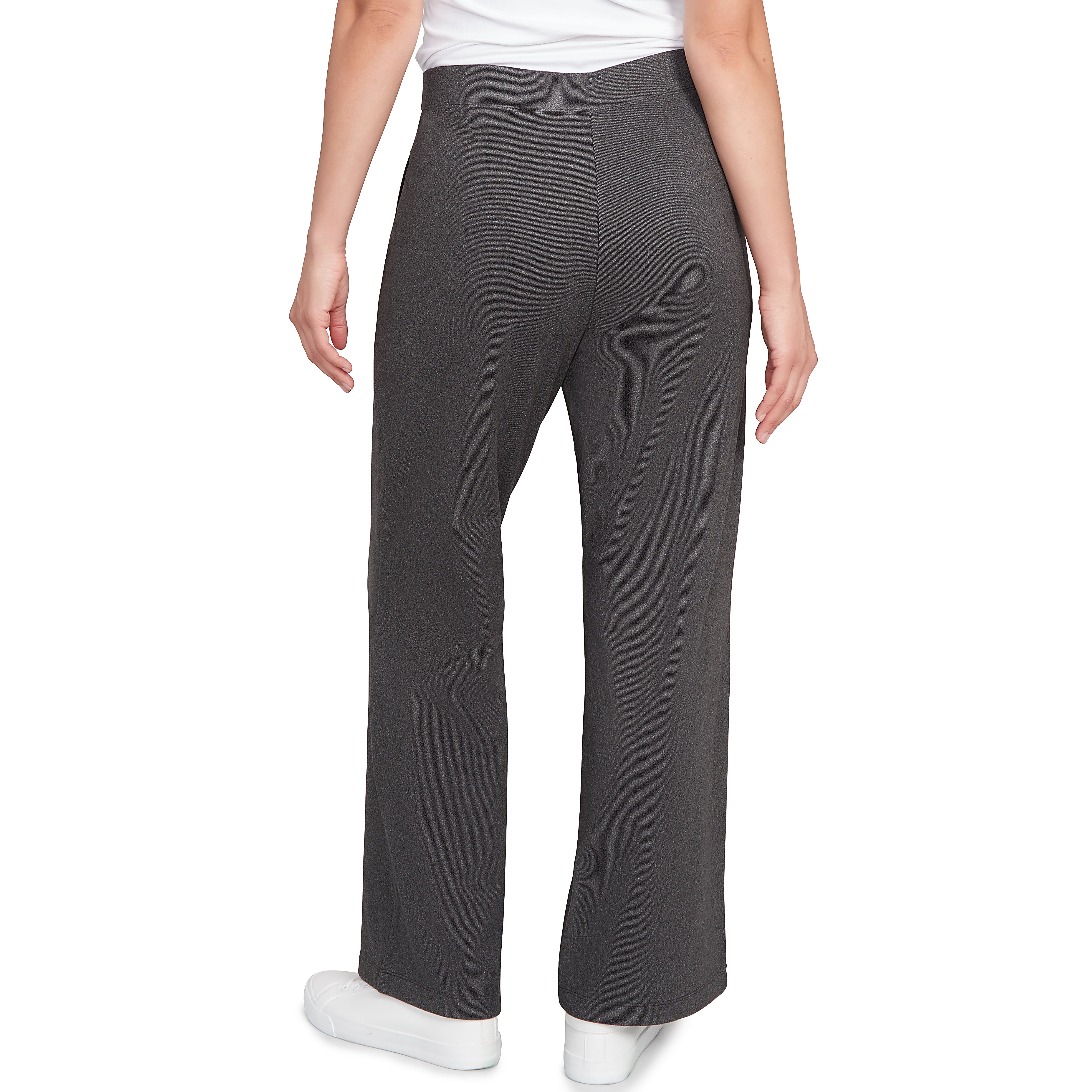 Ruby Rd. Womens Pull On Stretch Rib Straight Leg Pants
