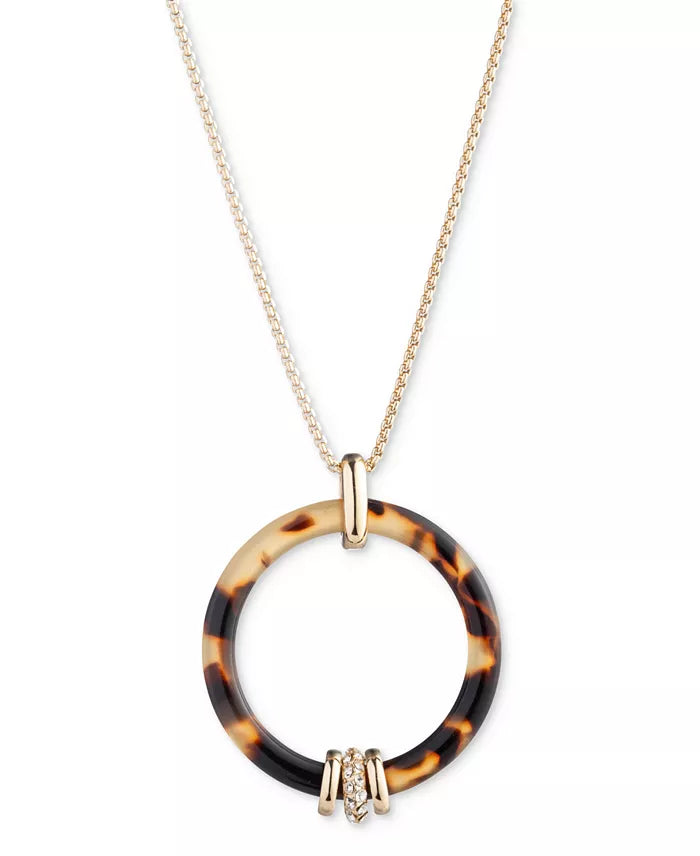 Lauren Ralph Lauren Gold-Tone Tortoise Pendant Necklace