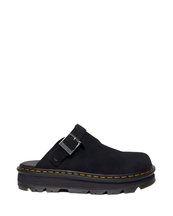 Dr. Martens Womens Zebzag Suede Slingback Platform Mules