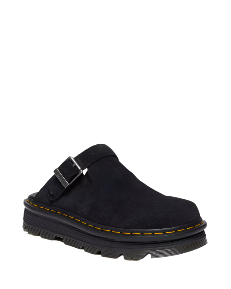 Dr. Martens Womens Zebzag Suede Slingback Platform Mules