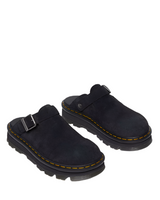 Dr. Martens Womens Zebzag Suede Slingback Platform Mules