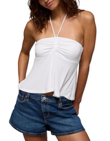 American Eagle Womens AE Soft & Sexy Halter Cinch Babydoll Top