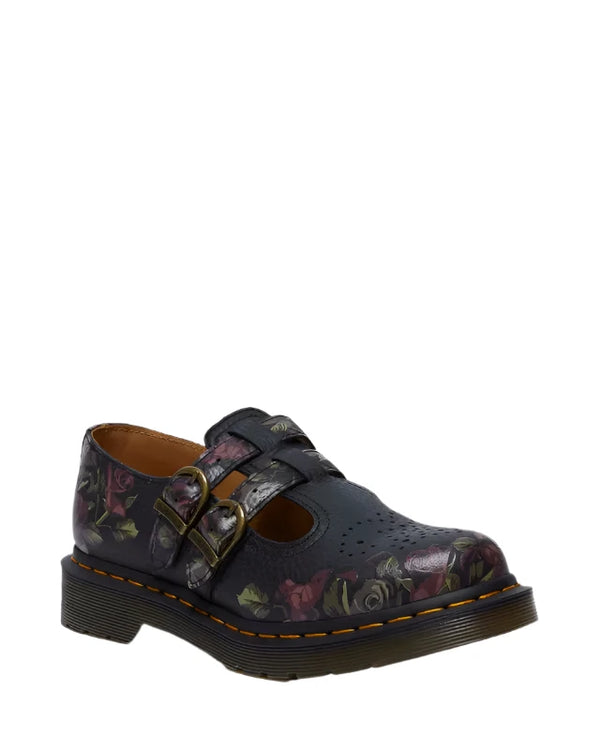 Dr. Martens Womens 8065 Decayed Roses Nappa Mary Jane Shoes