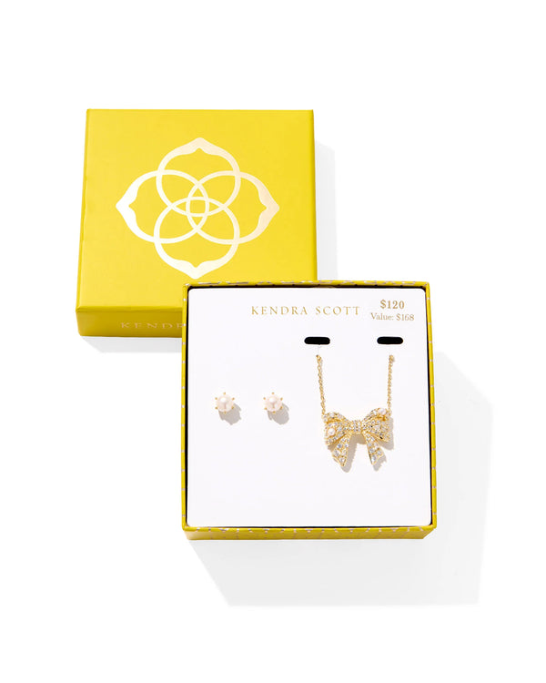 Kendra Scott Krista Bow & Aston Gift Set - Gold Plated