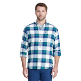 IZOD Mens Woven Long Sleeve Button Down Plaid Shirt