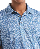 Nautica Mens Seahorse Printed Short Sleeve Golf Polo Shirt