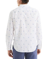 Nautica Mens Printed Oxford Long Sleeve Shirt