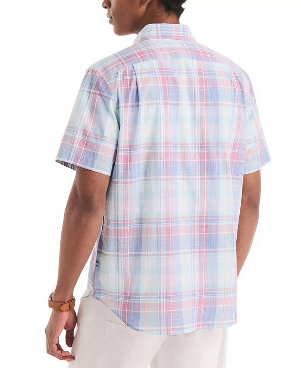Nautica Mens Plaid Short-Sleeve Shirt