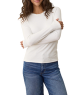 Marine Layer Womens Lexi Rib Sun-In Crew Long Sleeve T-Shirt
