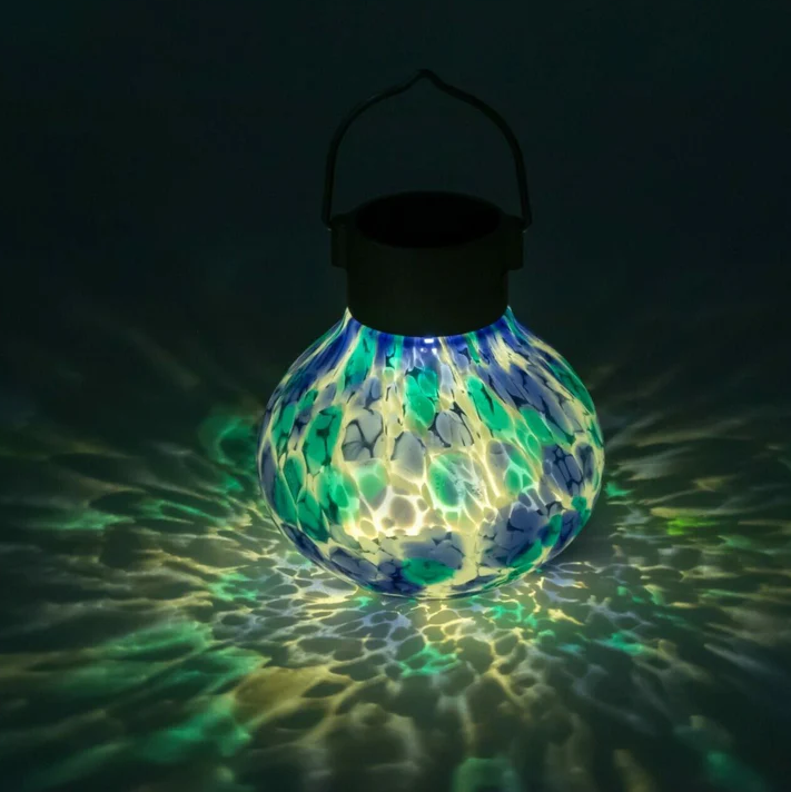 Allsop Home & Garden 5" Handblown Glass Solar Tea Lantern