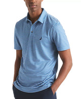 Nautica Mens Navtech Striped Classic Fit Short Sleeve Polo Shirt