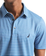 Nautica Mens Navtech Striped Classic Fit Short Sleeve Polo Shirt
