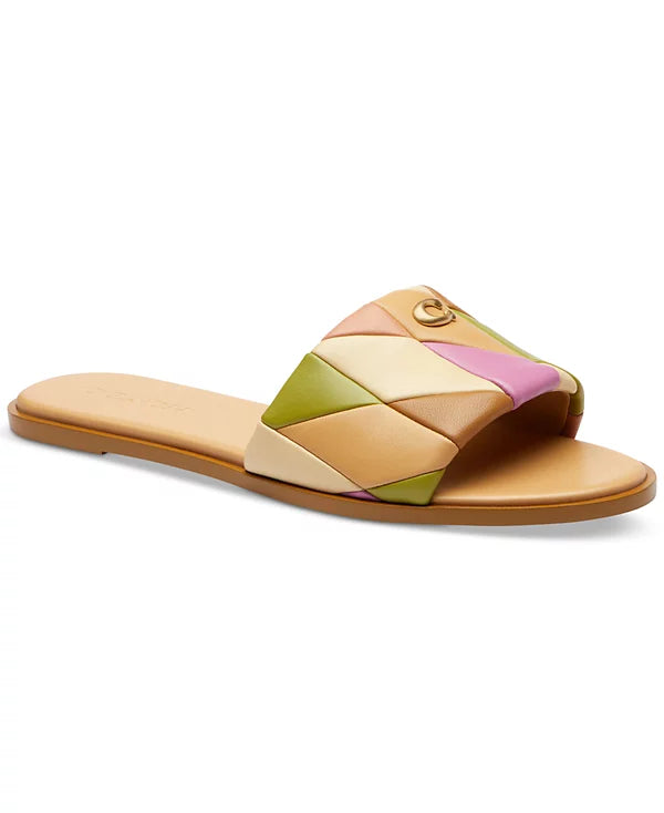 Coach Womens Quilted Patch Holly Sandals