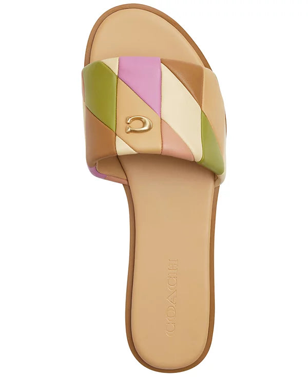 Coach Womens Quilted Patch Holly Sandals
