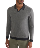 Marine Layer Mens Liam Long Sleeve Polo Sweater