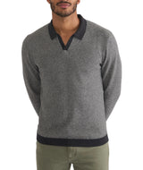Marine Layer Mens Liam Long Sleeve Polo Sweater