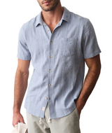 Marine Layer Mens Stretch Selvage Short Sleeve Shirt